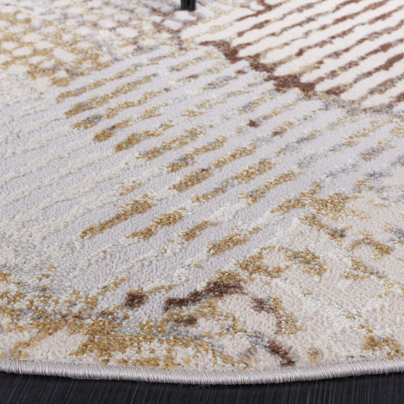 Palma Performance Abstract Rug, Round 6'7"