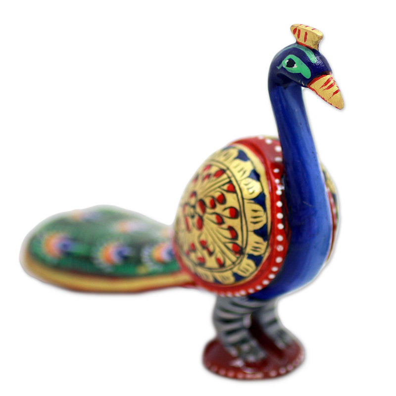 Figurine en bois à posture peacock Provence
