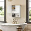 Armoire de salle de bain murale moderne avec 2 portes, tablette réglable, au-dessus de la toilette
