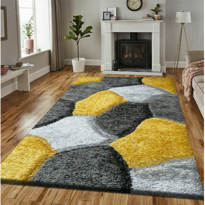 Afsana Geometric Shag Area Rug