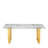 Viktor Faux Marble Dining Table with Gold Base-154176399-154175603