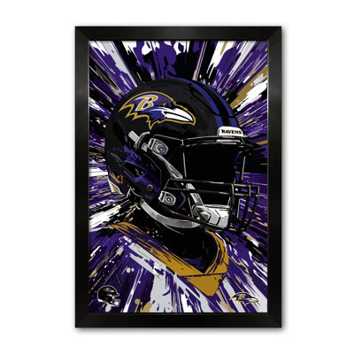 Impression encadrée NFL Baltimore Ravens Hyper Helmet 27" x 39"