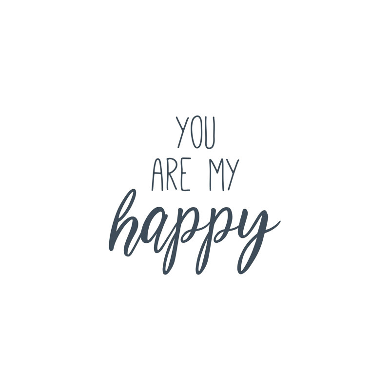 «You Are My Happy 2», reproduction sur toile tendue, L 12 po x H 16 po