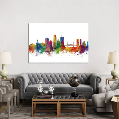 Jacksonville, Florida Skyline by Michael Tompsett - Wrapped Canvas Gallery-Wrapped Canvas Giclée