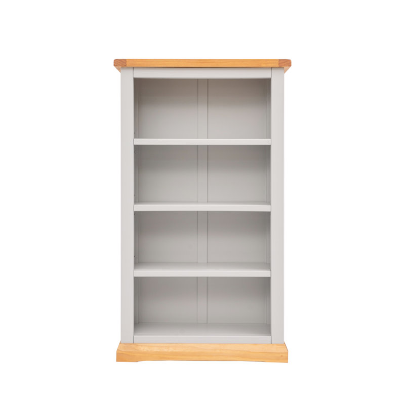 Ireland 90cm H x 70cm W Standard Bookcase, Light Grey, (4 Shelves) 120cm. H x 70cm. W x 25cm. D