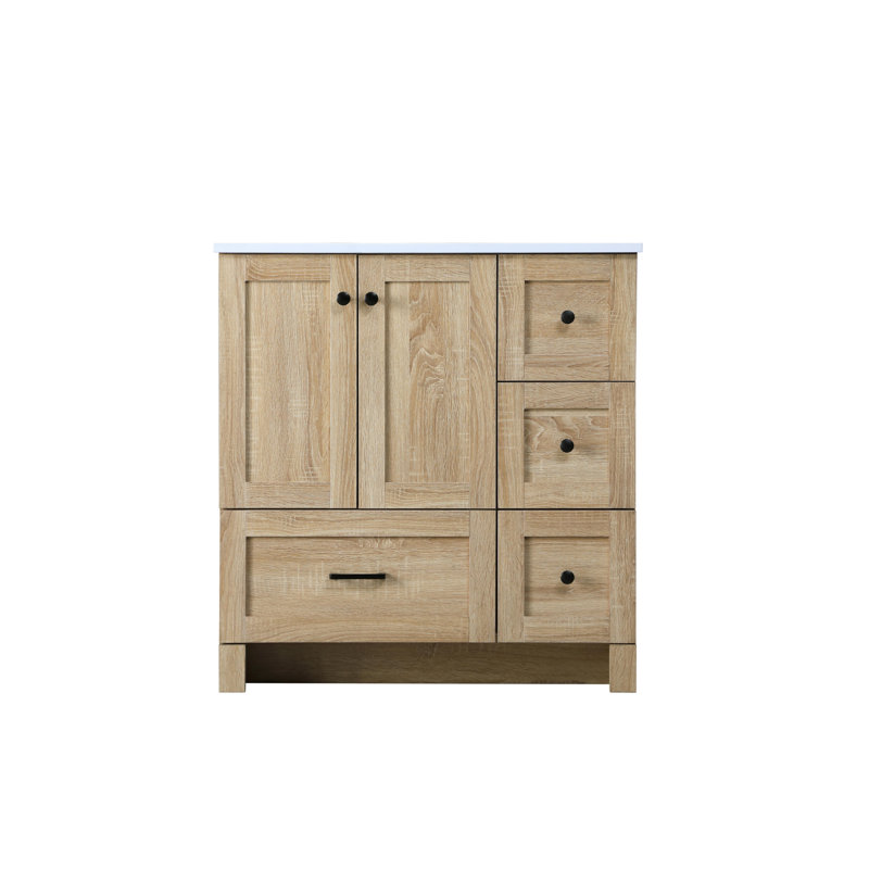 Meuble-lavabo simple 32 po Soma en bois de manguier