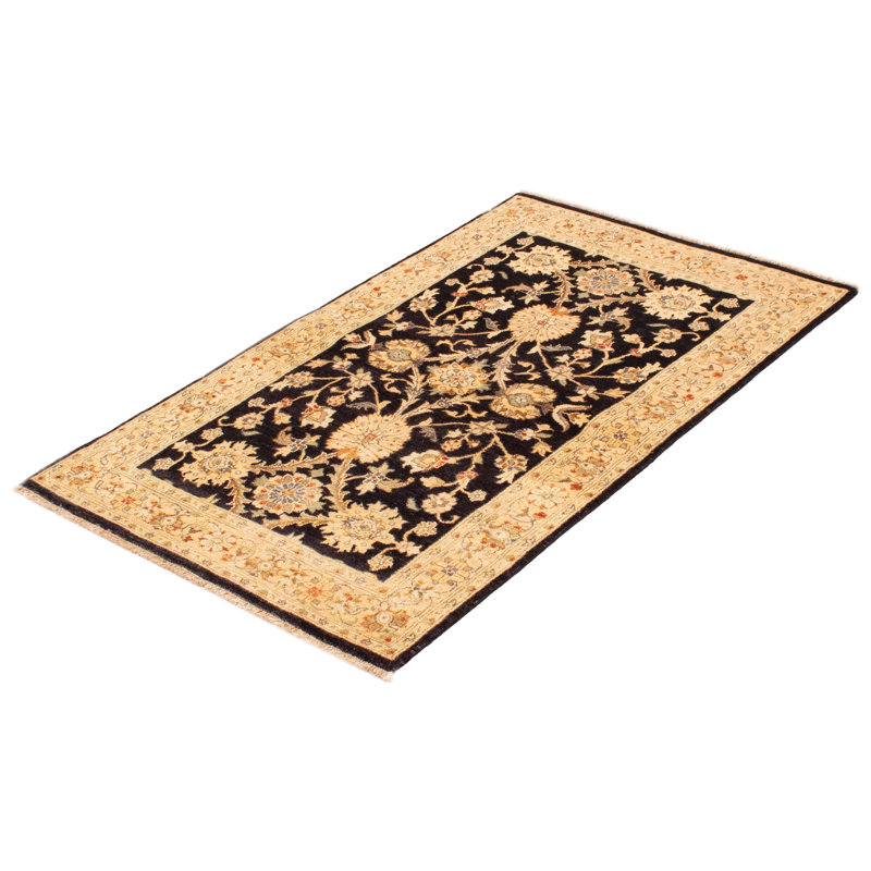 Tapis unique en laine noué à la main 4 pi 1 po x 6 pi 4 po nouvel âge Dianella
