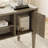 Living Room Table Set Farmhouse Style Desk And TV Stand Combo Set, TV Console With Bookshelves For Tvs Up To 75", Ample Drawers Glass Storage Cabinet,Writing Desk For Home Office And Living Room, Wash Grey-523134862