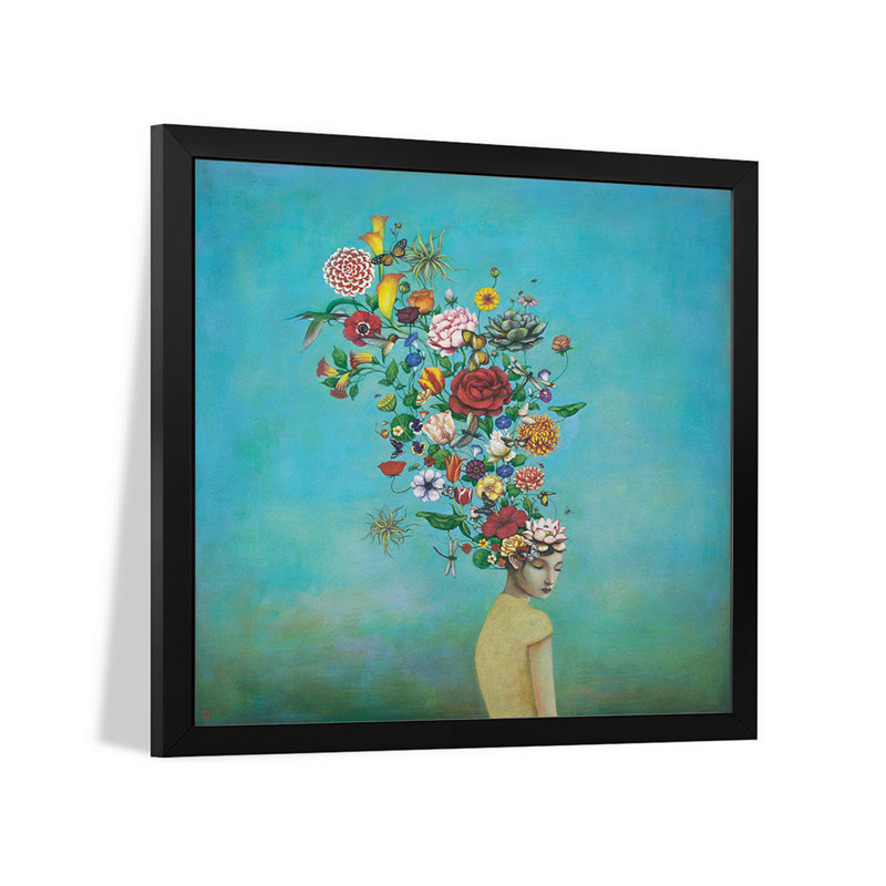 «A Mindful Garden», affiche encadrée par Duy Huynh, H 16 po x l 16 po