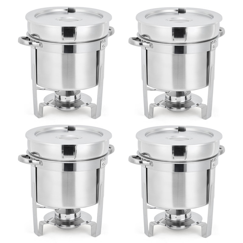Chauffe-plats commercial en acier inoxydable 7QT, 4