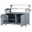 Kitchen Island with Raised Shelf and Adjustable Shelf-2135382538