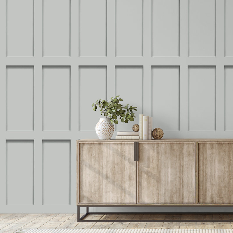 Papier peint gris Conall, Gris