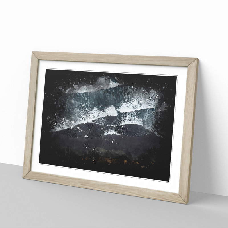 Coast of Snaefellsnes in Iceland - Picture Frame Graphic Art Print, Oak Framed, 33cm H x 45cm W x 2cm D