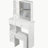 29.2" Small Size Left Drawer Desktop Vanity Table + Cushioned Stool, Large Sliding, Touch Control, Tri-color Switching, Brightness Adjust LED Mirror, High Capacity Storage, Suitable for Small Space-1424147732