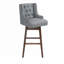 Tabouret de comptoir pivotant avec cadre en bois massif 29,9 po Luthando-265640304
