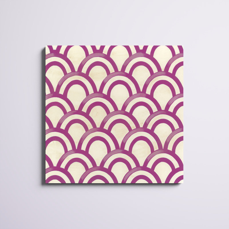 «Retro Blockprint VI», impression sur toile, H 36 po x l 36 po