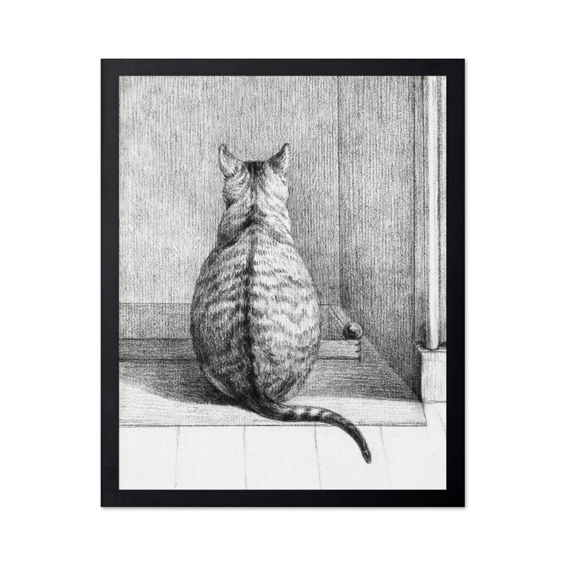 Jean Bernard - chat assis, Sans cadre, Affiche, H 08 po x l 10 po