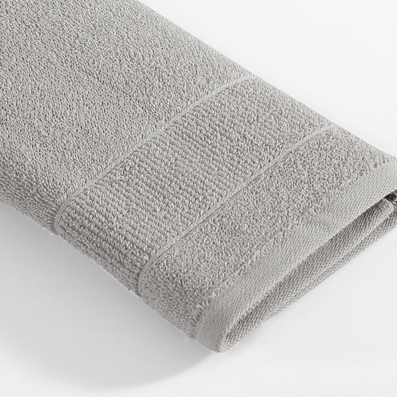 Island Retreat 6 Piece 100% Cotton Towel Set, Gray