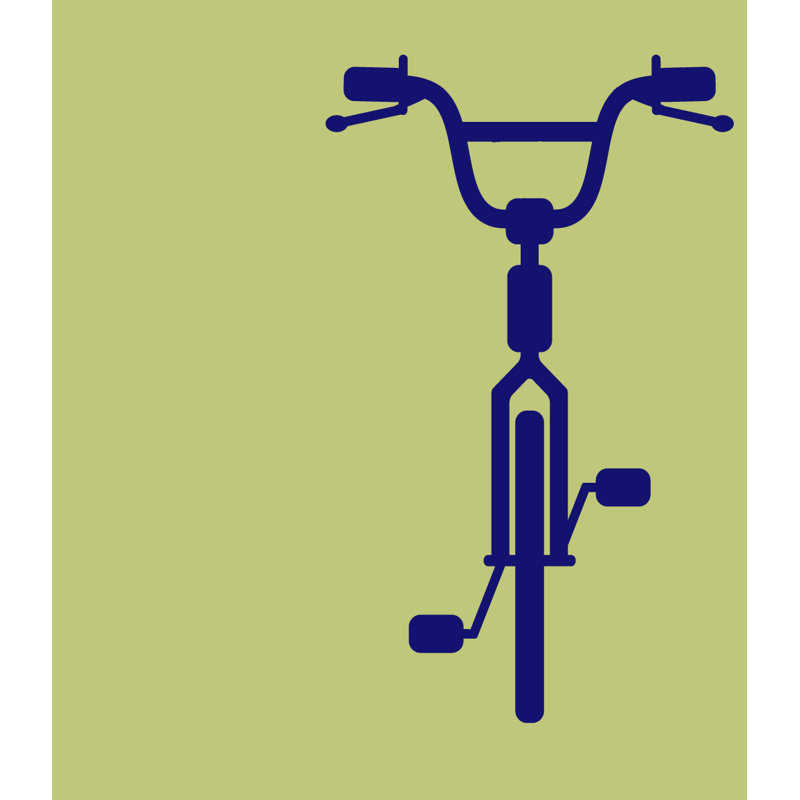 Décalcomanie murale vélo Haskin, Bleu marine
