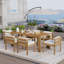Ensemble repas de patio avec table, chaises et coussins amovibles-129441920