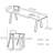 Maksimas Free Form Desk and Chair Set-684563445