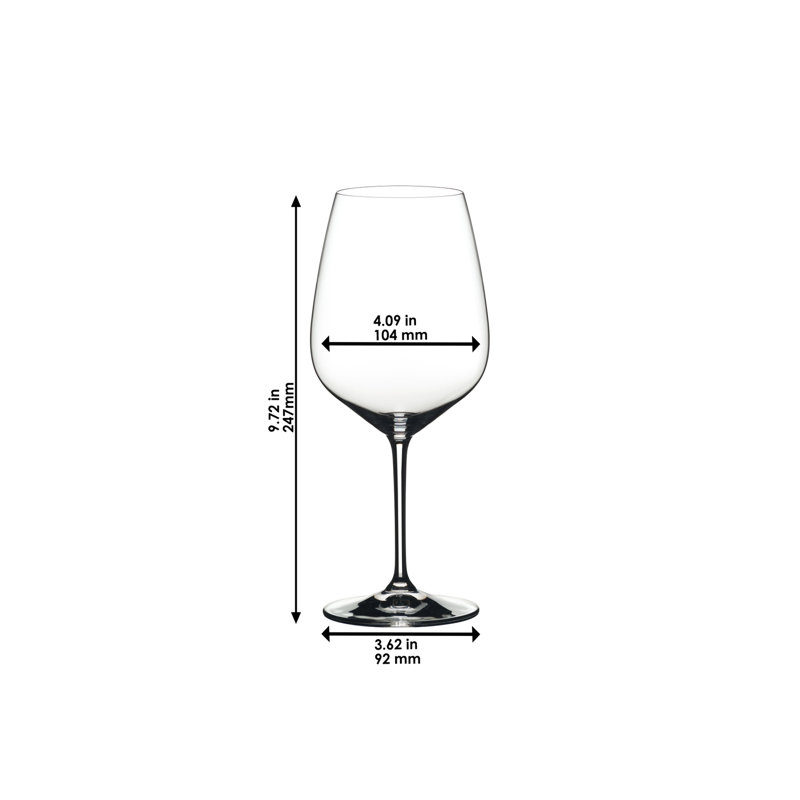 Riedel Extreme Clear Crystal Cabernet Wine Glasses, Set of 4