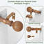 Tringle à rideau réglable en grain de bois de 1 pouce, fenêtre simple rustique de style campagnard robuste Boho-430588783