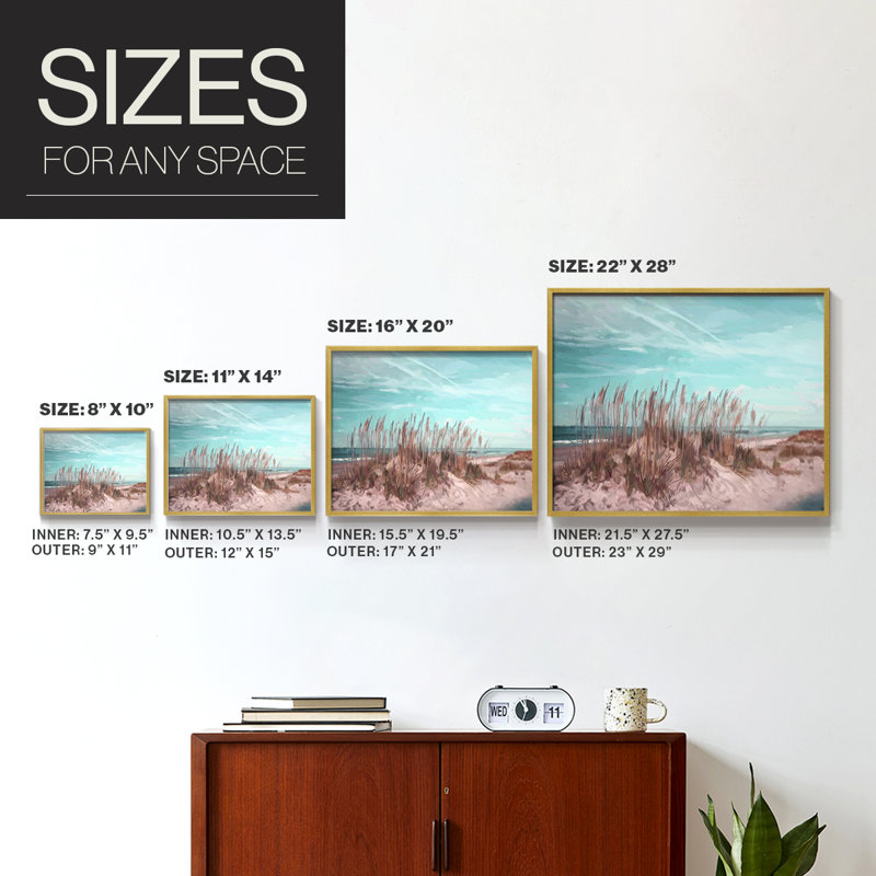 Dramatic Dunes III - Reproduction encadrée - Restickable, H 8 po x l 10 po