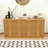 Modern Wave Design Sideboard Buffet Cabinet with 4-Door Hidden Storage-47146666