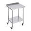 Table de préparation en acier inoxydable de 40 pouces de hauteur avec dosseret, tablettes réglables-155361309