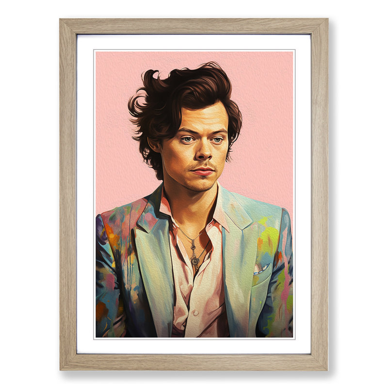 Harry Styles Digital Art - Framed Print, 34cm H x 25cm W x 2cm D