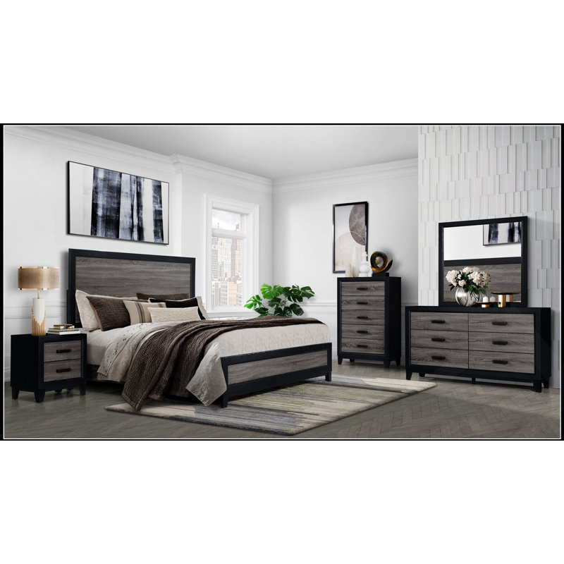 SOLUTO GREY AND BLACK MIRROR, Modern Rustic Design For Home Decor And Functional Reflection