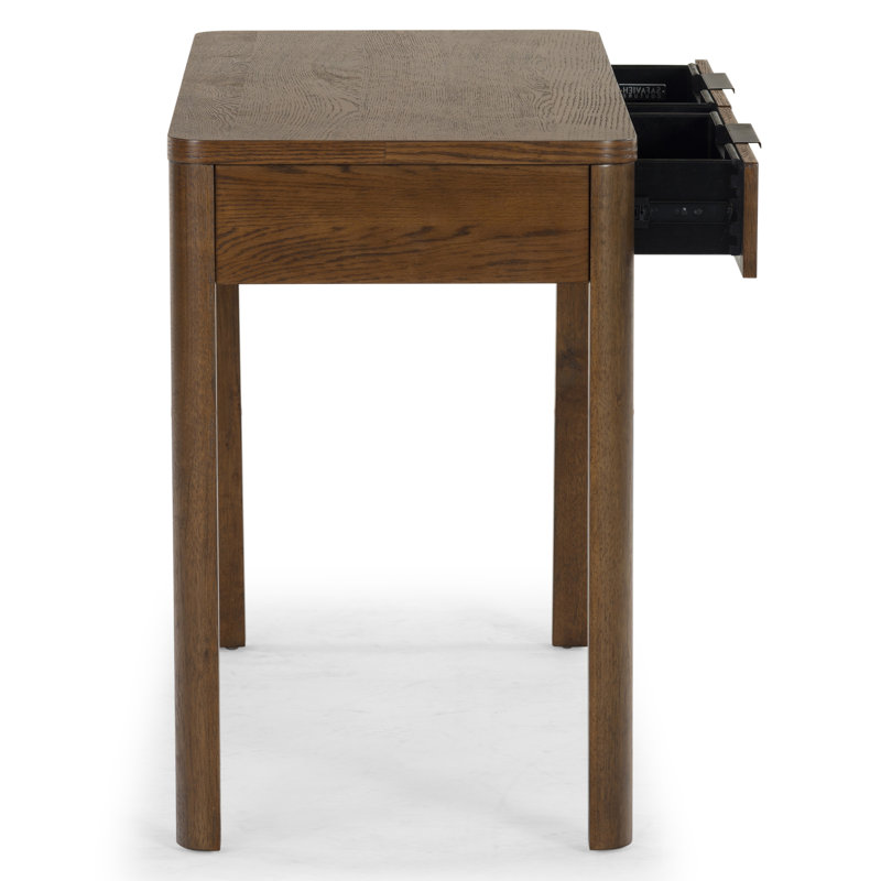 Gabrietta Solid + Manufactured Wood Writing Desk, Medium Oak