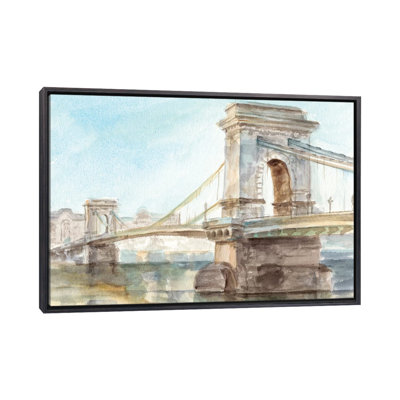 « Iconic Watercolor Bridge I » par Ethan Harper, reproduction d’art