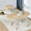 Space-saving Solid Pine Wood Dining Table, Expandable Design For Compact Kitchens