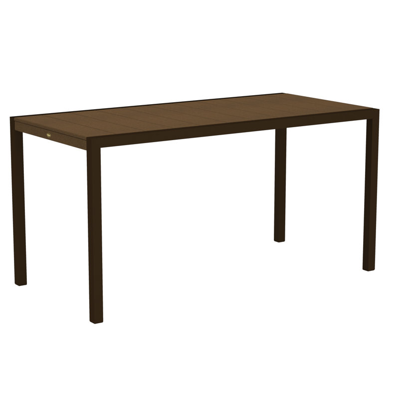 TREX Outdoors Surf City Counter Table, 36" x 73", Textured Bronze/Tree House