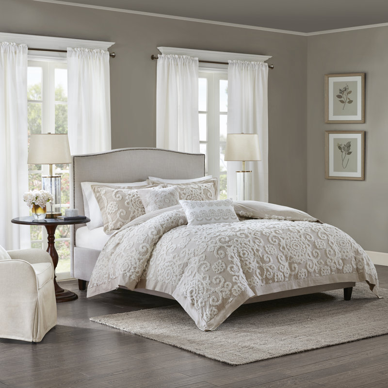 Suzanna Embroidered Cotton Square Pillow