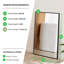 Alcantera Rectangle Metal Frame Wall Mirror Simple and Elegant Modern Design-66167307-66167299