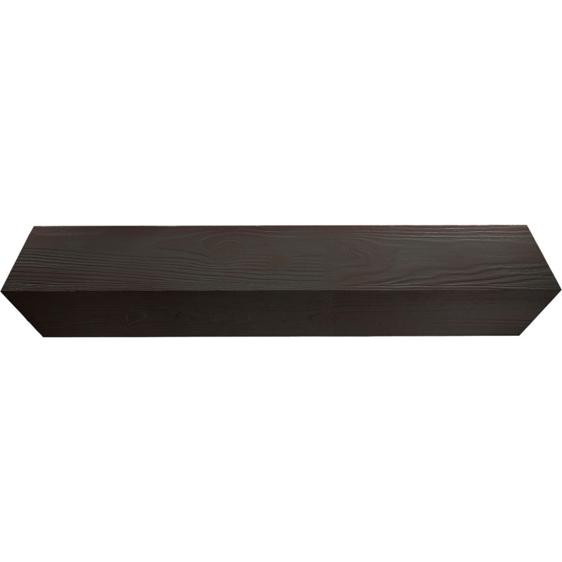 Poutre de plafond à 3 côtés en faux bois Endurathane sablé (poutre en U), H 4 po x l 4 po, Cerisier, L 8 pi