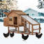 Grand poulailler en bois 71 po avec poulailler, roulettes, toit imperméable, plateau coulissant, pour 4 à 6 volailles