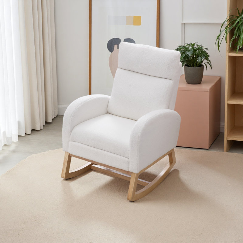 Chaise berçante Teddy, Blanc