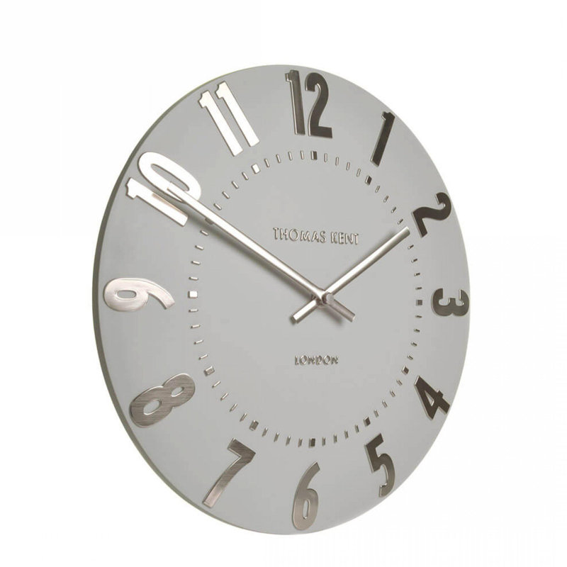 Mulberry Metal Wall Clock, Cloud Grey, Small