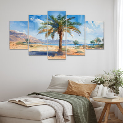 Saleh - Palms & Palm Trees Wall Art Living Room Set