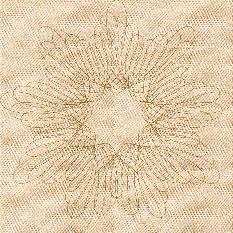 Tapis abstrait beige, Carré 5 pi