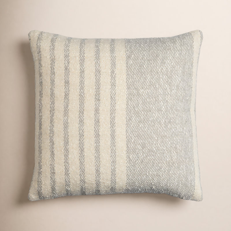 Coussin en coton Weldon, Ivoire, 18 po x 18 po, Housse de coussin seulement - sans coussin