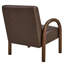 Fauteuil d'appoint rembourré en similicuir Lunet espresso-2028224517-2028224539