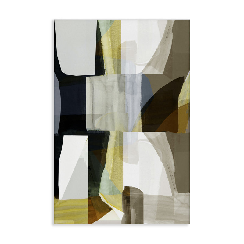 «Geometric with White Blocks», art mural sur toile par cartissi, H 30 po x l 20 po