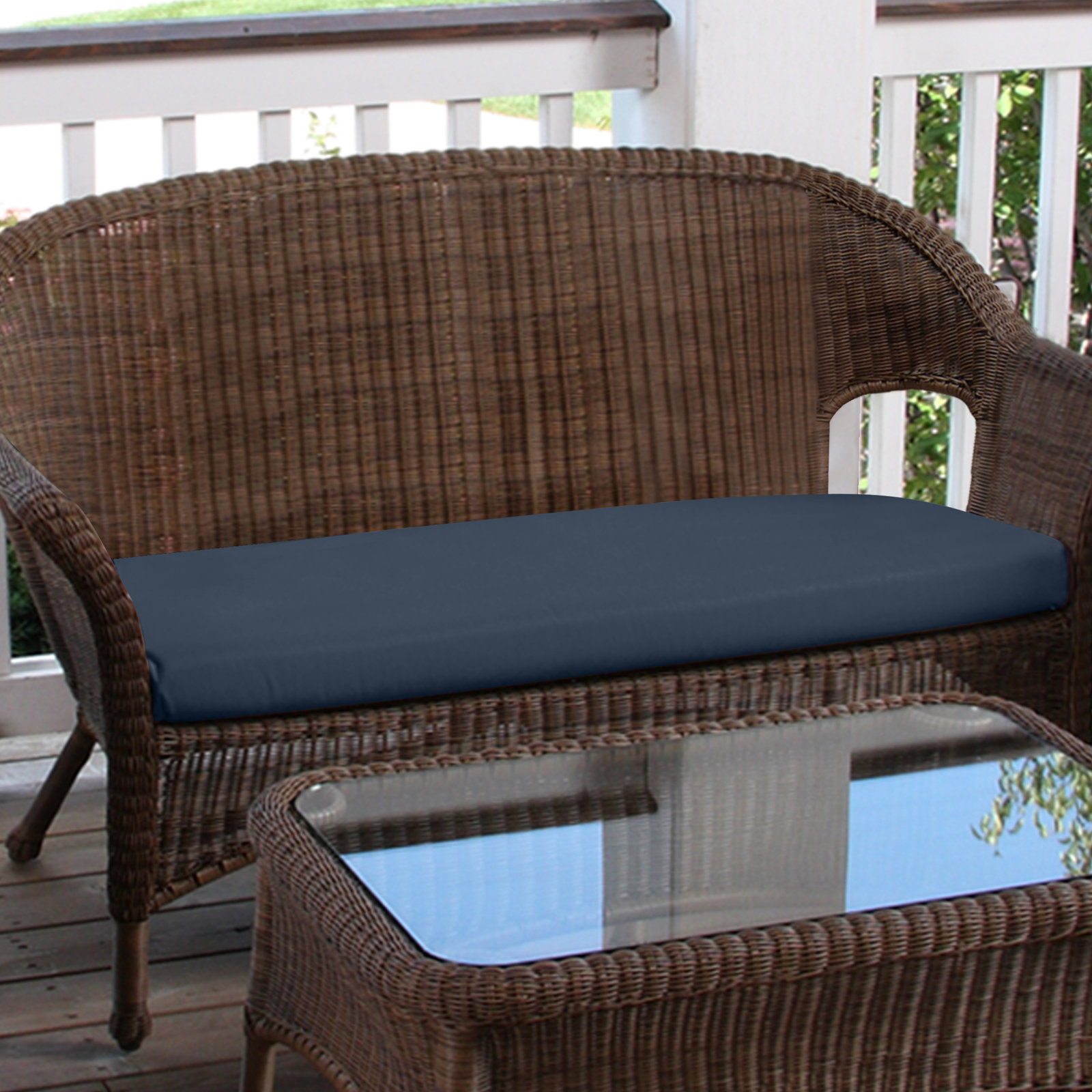Sunbrella® Outdoor 3'' Bench Cushion, Spectrum Indigo Sunbrella®