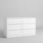 Commode double 6 tiroirs Modern White