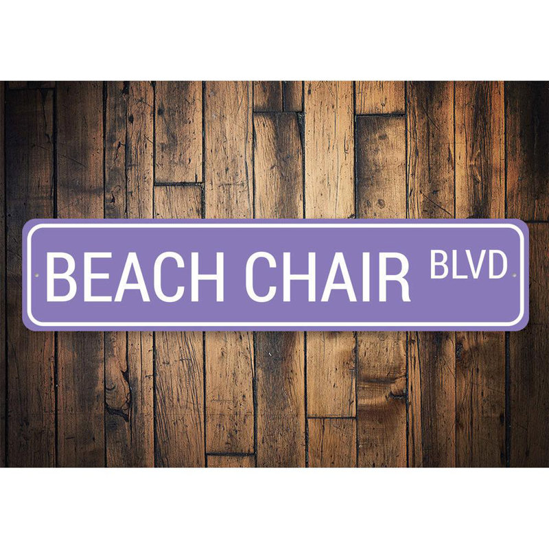 Plaque de plage personnalisée en aluminium, H 6 po x l 24 po x P 0,063 po